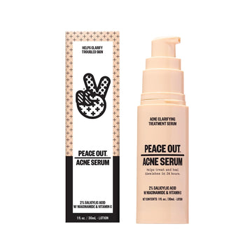 Peace Out Skincare Acne Serum | Daily Multi-Benefit Face Serum with 2% Salicylic Acid to Target Pimples, Zits, Blemishes and Breakouts | For Clearer-Looking Skin (1  )