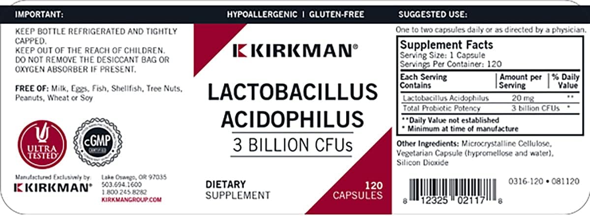 Lactobacillus Acidophilus Capsules - Hypo