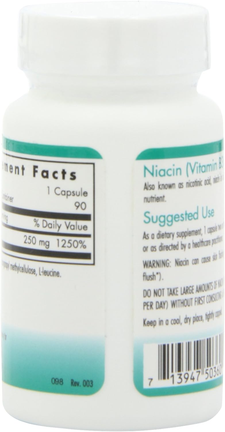 Nutricology Niacin (VIT B3), Vegicaps, 90-Count