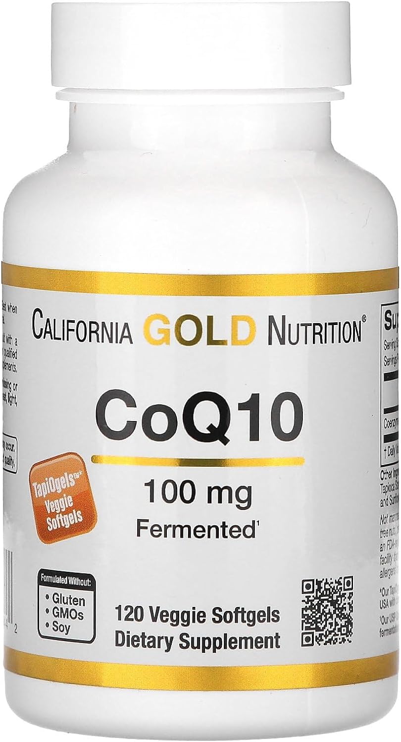 CoQ10 100 mg, Coenzyme Q10 Ubiquinone USP, Supports Mitochondrial Func