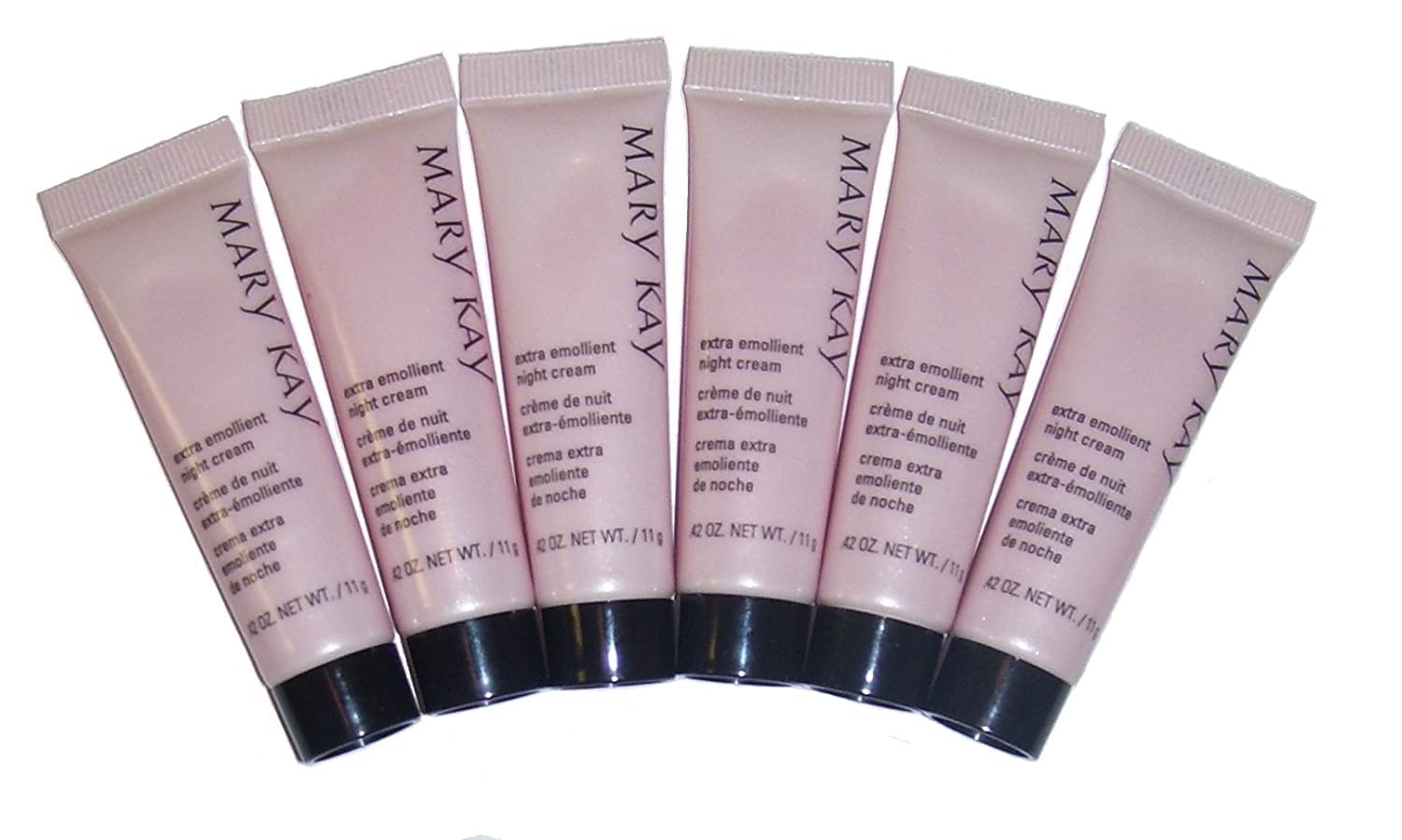 Mary Kay Extra Emollient Night Cream - Lot of 6, Travel Size, Whole Body Moisturizer for Dry Skin, 2.52