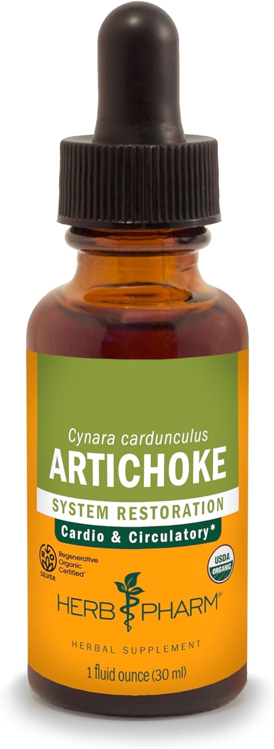 Herb Pharm Certified Organic Artichoke Liquid Extract for Cardiovascul