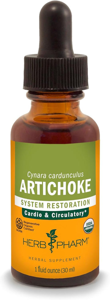 Herb Pharm Certified Organic Artichoke Liquid Extract for Cardiovascul