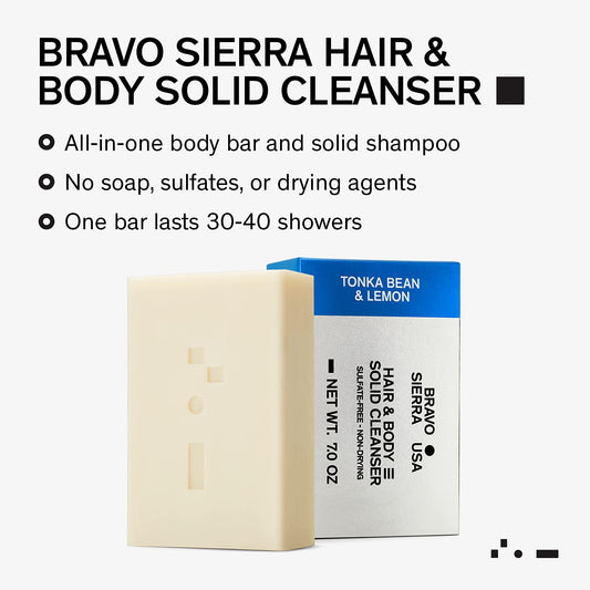 Esupli.com  Bravo Sierra Body and Hair Mens Soap Bar, 2-Pack