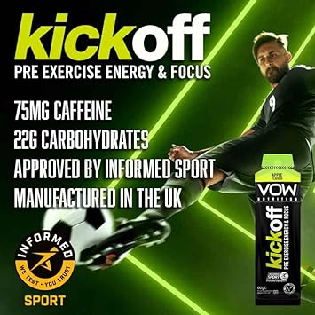 Vow Kick Off x 12 60g Energy Gels with 75mg Caffeine, 22g Carbohydrate780 Grams