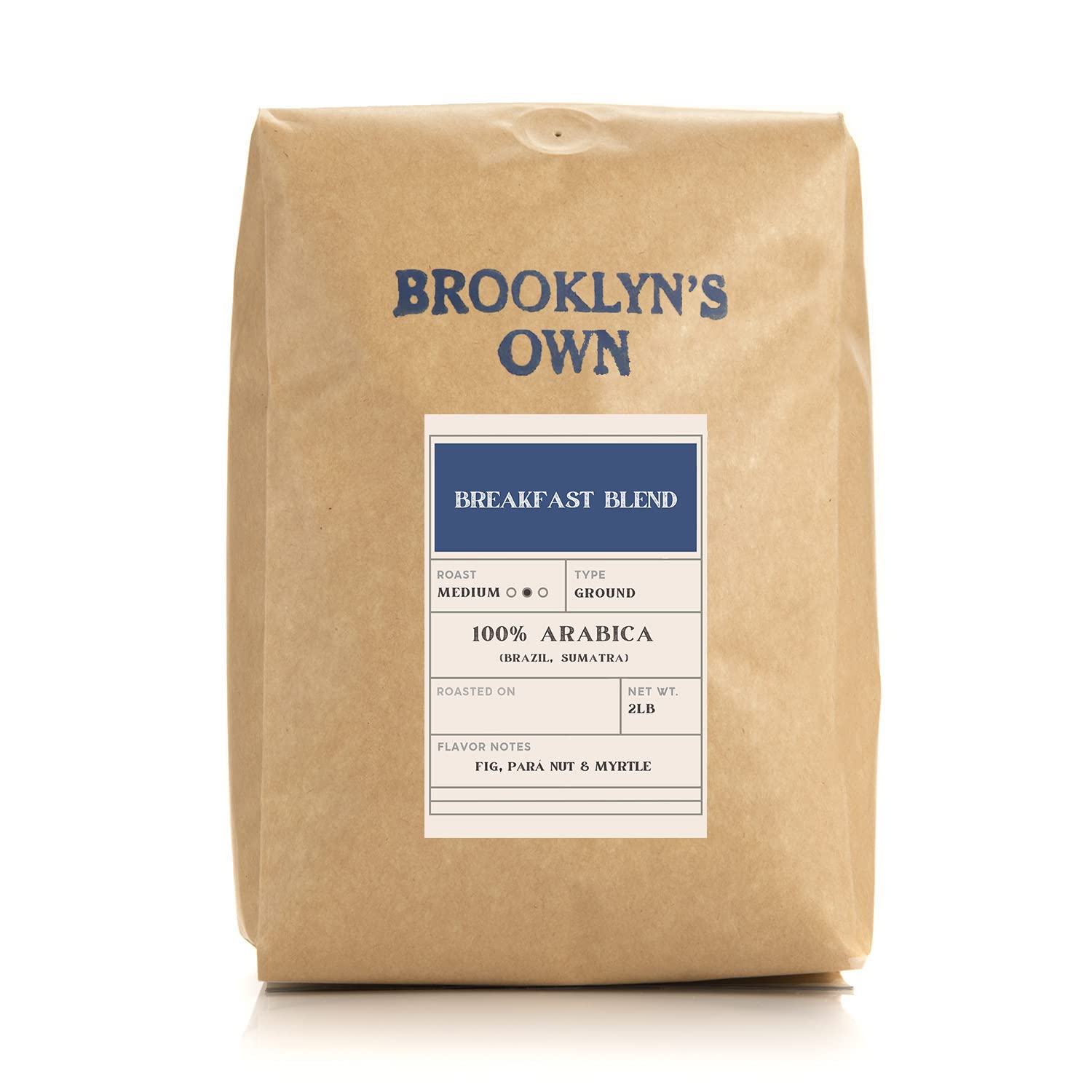 Brooklyn'S Own Medium Roast Breakfast Blend Ground Coffee - 100% Arabica Grounds From Brazil And Sumatra