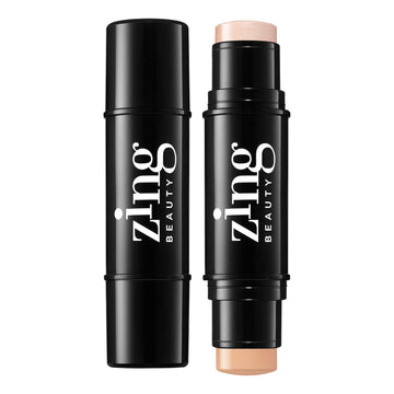 Zing Beauty Skin twin base+primer/highlighter, Light/Luster, 0.42