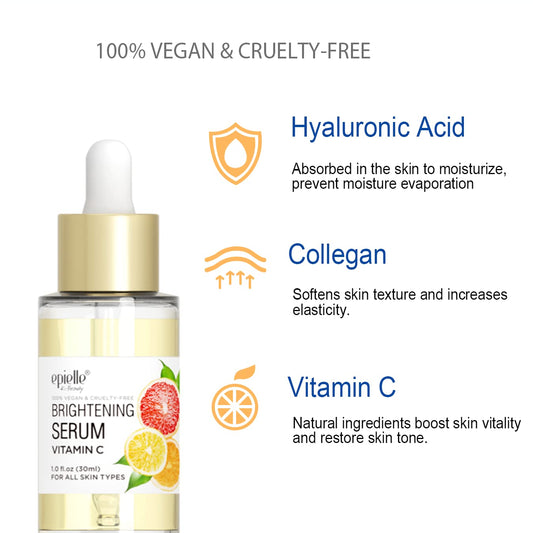 epielle Hydrating Hyaluronic Acid Serum | epielle Vitamin C Serum For all skin types, 100% Vegan & Cruelty-Free, Summer Skincare, Gift set, Spa Gifts (Hyaluronic Acid Serum + Vitamin C Serum)