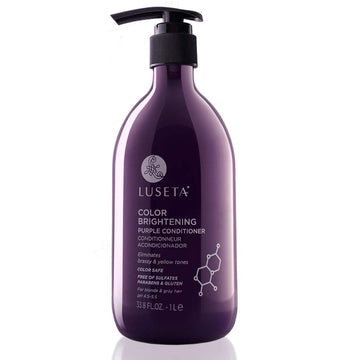 Luseta Purple Conditioner for Colored Hair 33.8, Women Hair Conditioner for Grey Hair and Blonde Hair, Best Purple Conditioner for Curly and Damaged Hair, Sulfate & Paraben Free