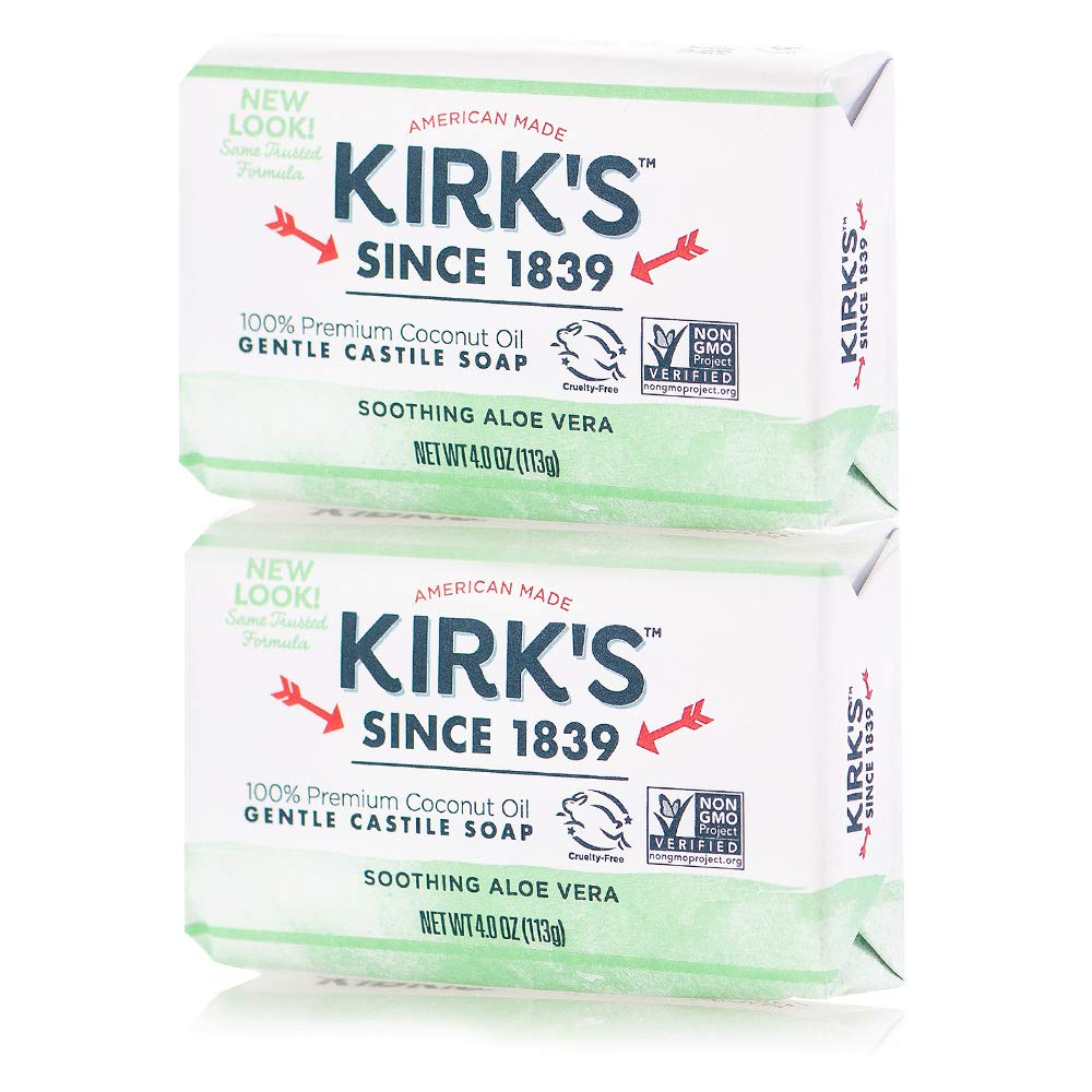 Kirk's Original Coco Castile Bar Soap Soothing Aloe Vera 4 s (2 Pack)
