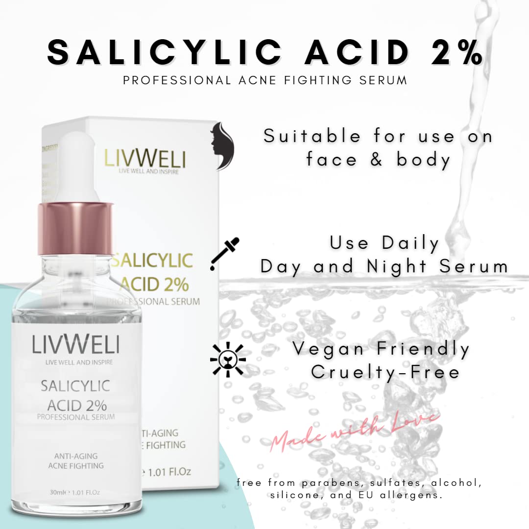 Esupli.com Livweli 2% Salicylic Acid Serum - Exfoliating acne skin care