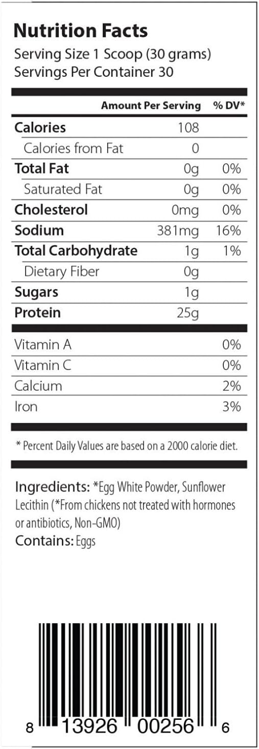 Julian Bakery Paleo Thin Protein Powder | Egg White | Unflavored | 25g6 Pounds