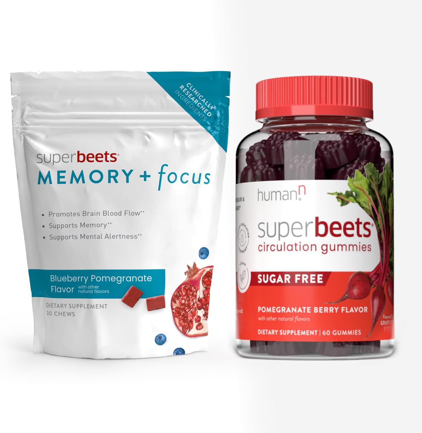 Humann Memory + Focus Chews & Circulation Gummies