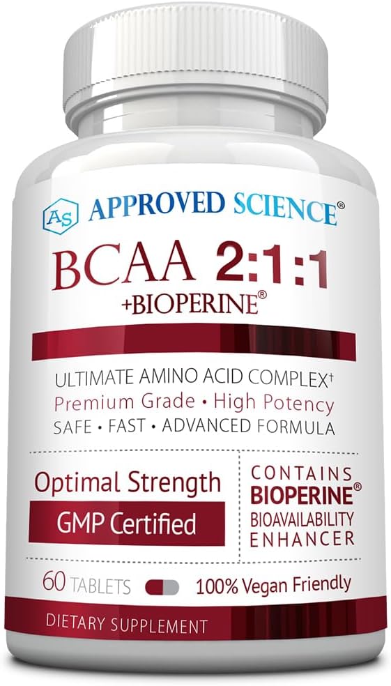 Approved Science BCAA Supplement - 60 Tablets - 2400mg - Increase Perf