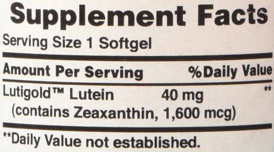 Puritan's Pride Lutein 40 Mg with Zeaxanthin, Helps Support Eye Health