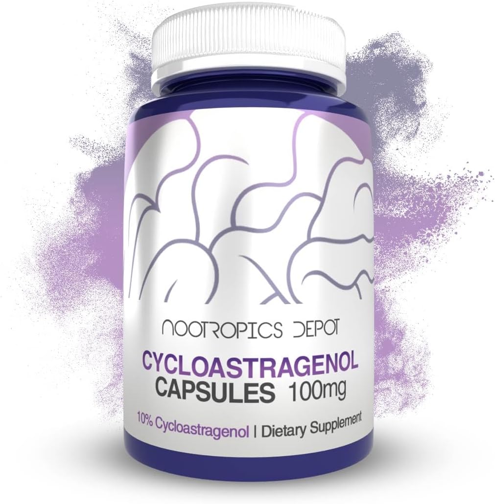 Nootropics Depot Cycloastragenol 10% Capsules | 100mg | 30 Count | Ast