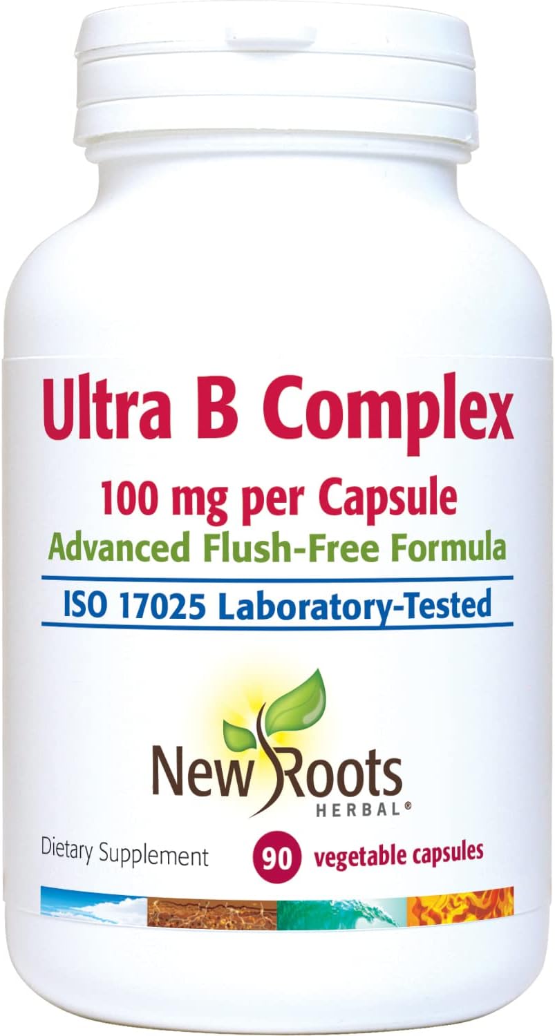 New Roots Herbal Ultra B Complex, 100Mg, Advanced Flush Free Formula (
