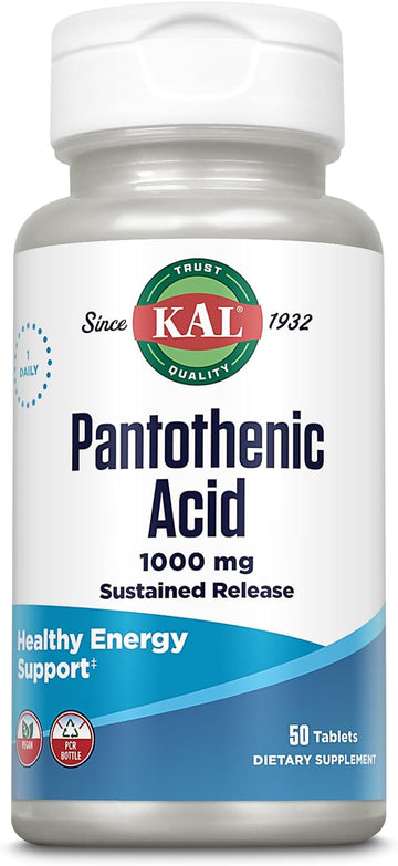 KAL 1000 Mg Pantothenic Acid, 50 Tablets50 Count