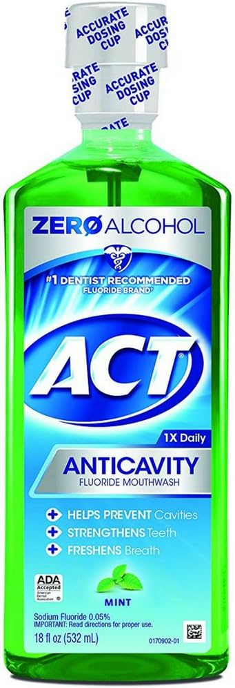 ACT Anticavity uoride Rinse Mint 18  (Pack of 5)