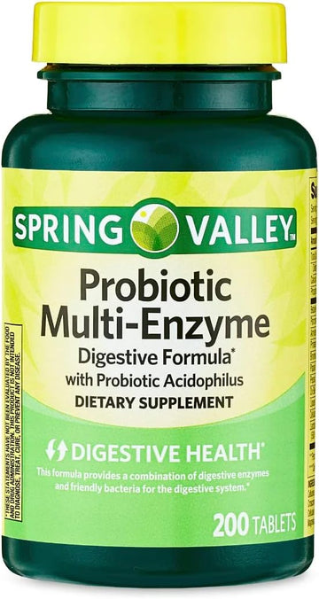 Spring Valley Multi-Enzyme Probiotic 200 Tablets4.16 Ounces