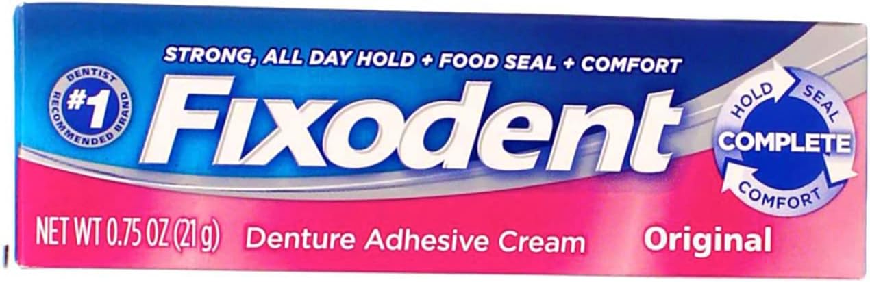 Fixodent Denture Adhesives Cream, Original - 0.75  (Pack of 6)