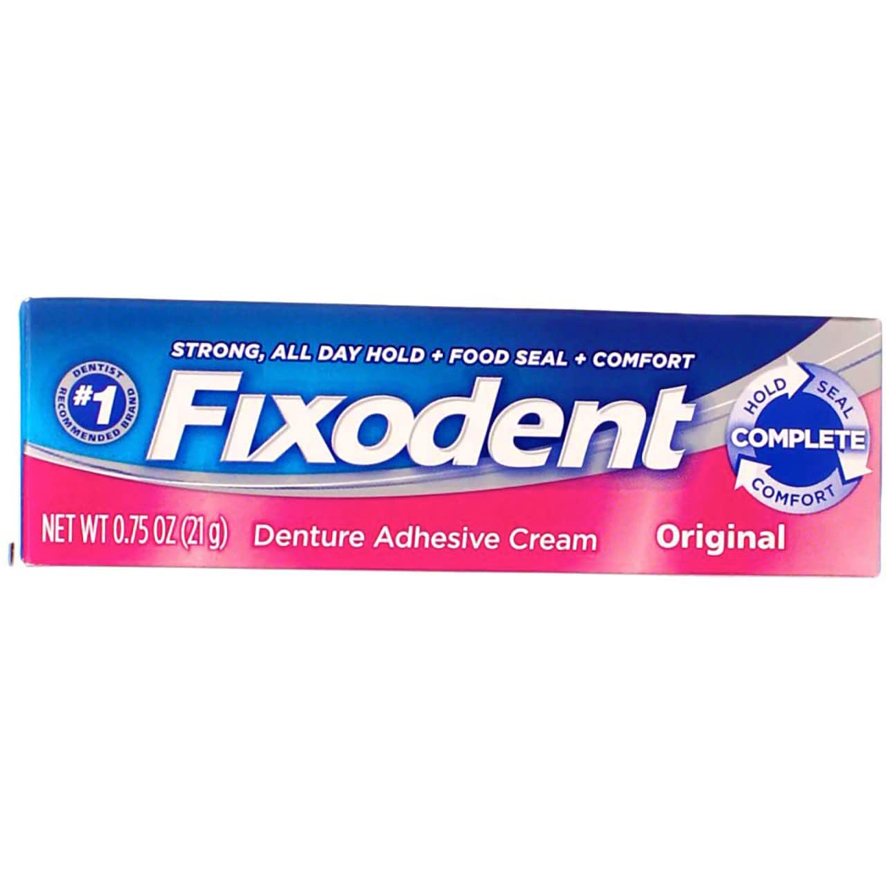 Fixodent Denture Adhesive Cream, Original, Strong And Long Hold - 0.75  by Fixodent