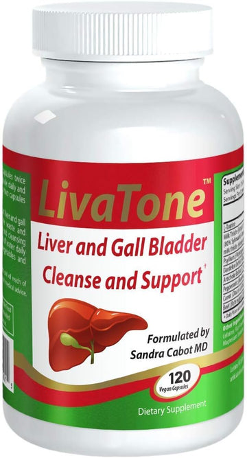 Livatone Liver and Gallbladder Cleanse ? Dr. Formulated Liver Cleanse and Detox Pills, Milk Thistle & Antioxidants (120