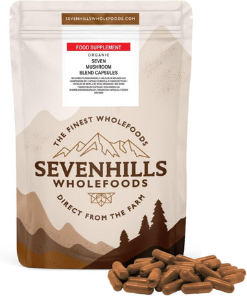 Sevenhills Wholefoods Organic 7 Mushroom Blend Capsules, Pack of 120, 60 Grams