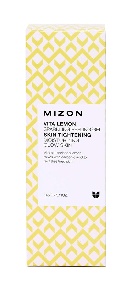 MIZON Vita Lemon Peeling Gel, Lemon Peel Oil and Sparkling Water, Skin Tightening, Moisturizing, Skin Vitality, Removes Dead Skin Cells (150g/ 5.3 )