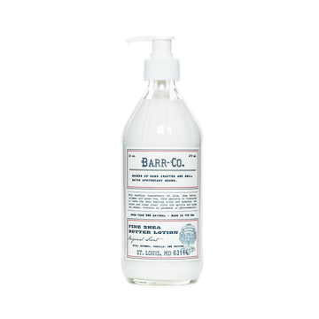 BARR-CO. Original Scent Shea Butter Lotion, Tranquil Milky Scent with Oat, Vanilla & Vetiver, Shea Moisturizing Lotion for Sensitive Skin, 16
