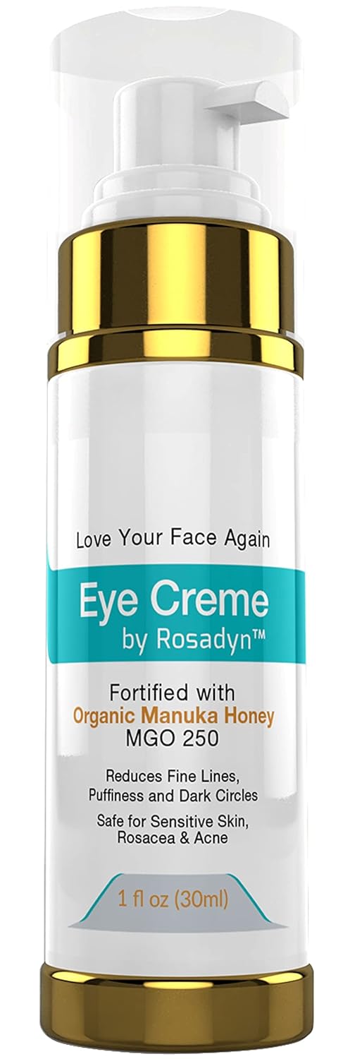 Rosadyn+ Eye Cream w/Manuka Honey MGO250 Reduces Puffiness, Fine Lines and Dark Circles | Hydrating and Healing