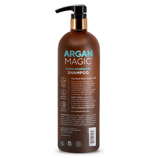 Argan Magic Ultra Nourishing Shampoo - Argan Oil and Antioxidants to Nourish and Restore Damaged and Over-Processed Hair Types | Made in USA, Paraben Free, Cruelty Free (32 )