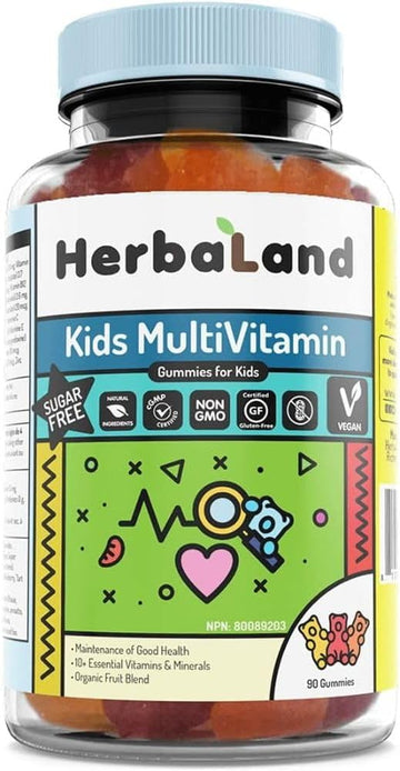 Herbaland Vegan Multivitamins Gummies for Kids - 13 Essential Vitamins
