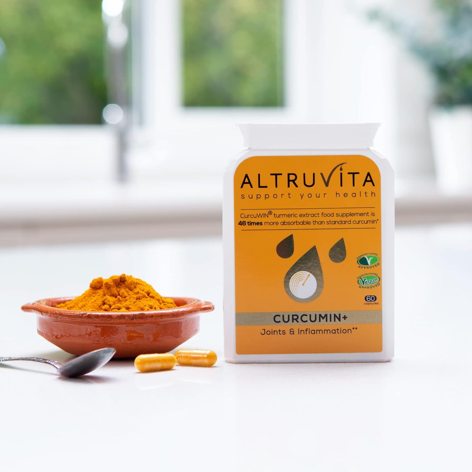 Altruvita Curcumin+ | 500mg | 60 Days Supply | 46 x more absorbable | 