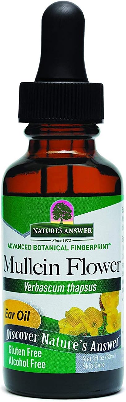 Nature's Answer Alcohol-Free Mullein Flower Ear Oil Topical Formula, 1-Fluid Ounce