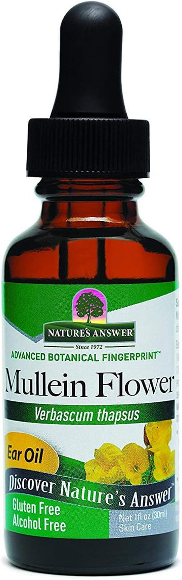 Nature's Answer Alcohol-Free Mullein Flower Ear Oil Topical Formula, 1-Fluid Ounce