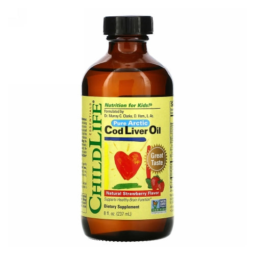 Cod Liver Oil STRAWBERRY, 8 OZ By Child Life Essentials