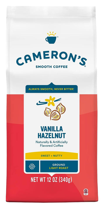 Cameron's Coffee Roasted Ground Coffee Bag, Flavored, Vanilla Hazelnut