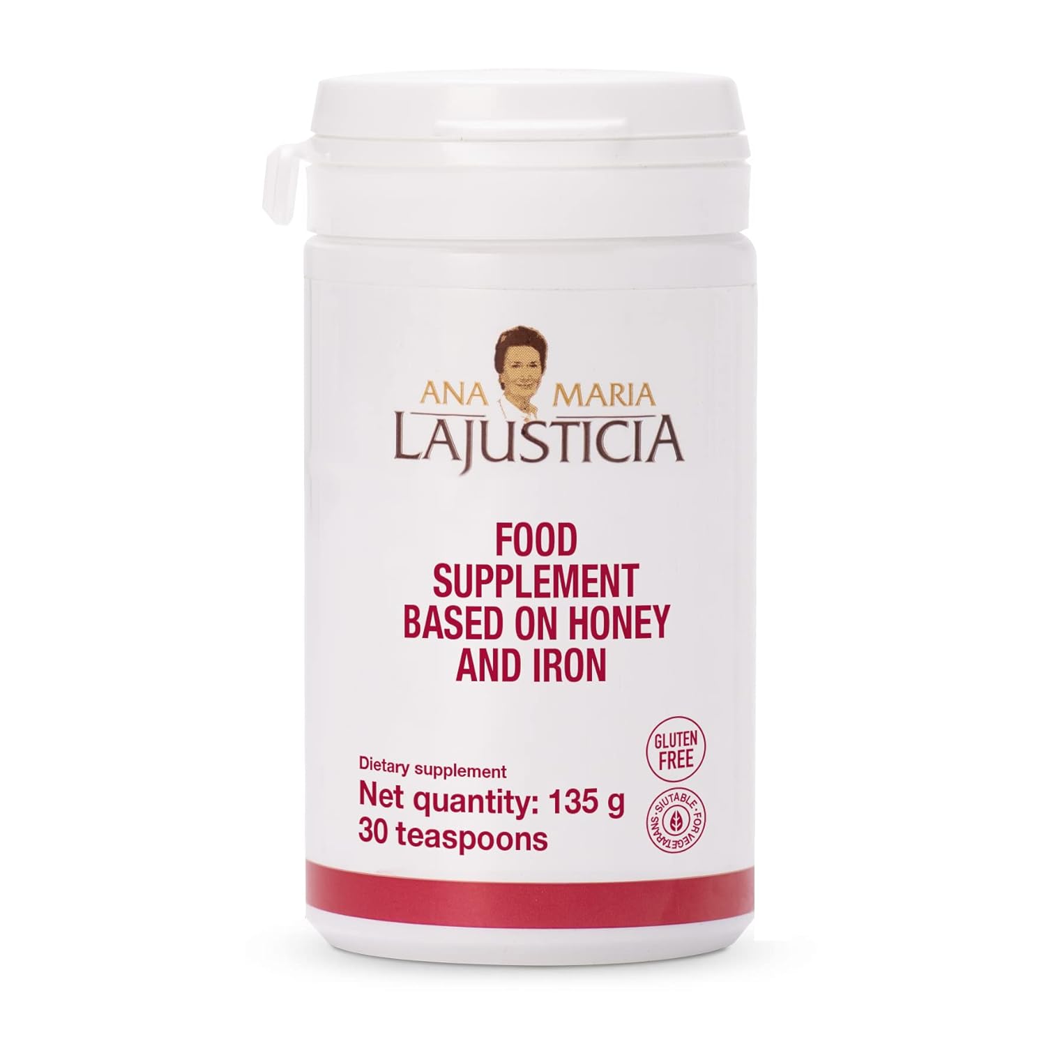 Ana Maria Lajusticia - Iron With Honey - Food Supplement - 135G (30 Te