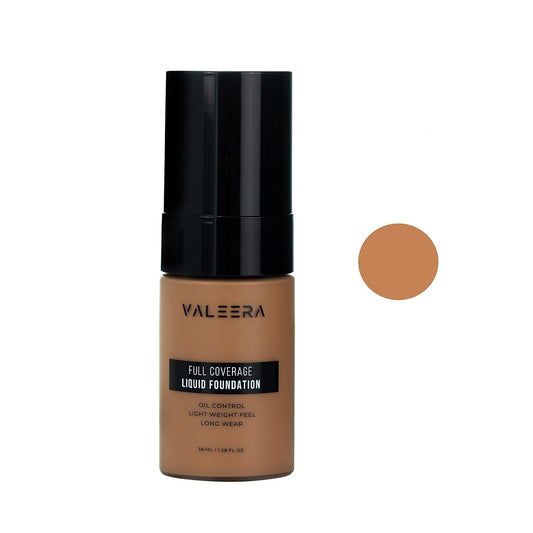 Valeera Full Coverage Soft Matte Oil Control awless 24HR Concealer Liquid Waterproof Foundation (108 - Tan)