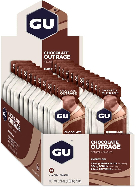 GU Energy Original Sports Nutrition Energy Gel, 24-Count, Chocolate Ou1.1 Pounds