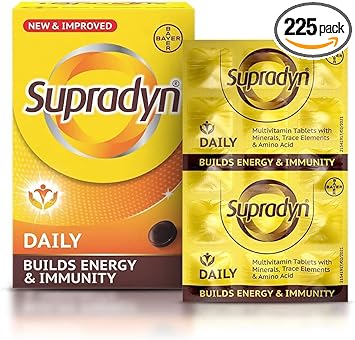 ZANGO Supradyn Daily Multivitamin Tablets with Zinc (15 Strips), Brown