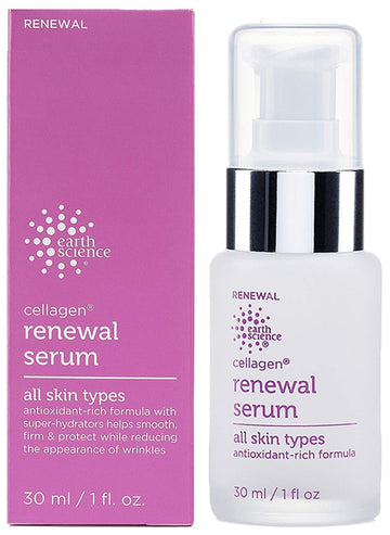 Earth Science Cellagen Renewal Serum with hyaluronic acid & plant-based antioxidants — for anti-aging & wrinkles, 1