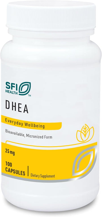 Klaire Labs DHEA 25mg - Dehydroepiandrosterone Derived from Wild Yam -