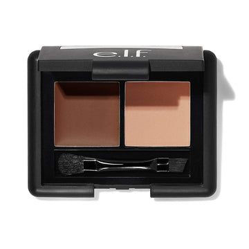 e.l.f, Eyebrow Kit, Brow Powder and Wax Duo, Long Lasting, Defines, Shapes, Fills, Contours, Medium, Fuller, Thicker, More Defined Brows, Brush Included, 0.13