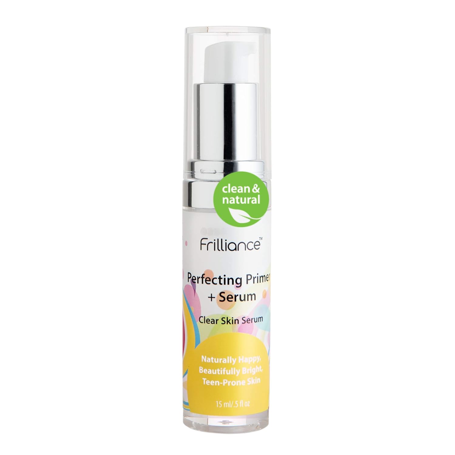 Frilliance 2 in 1 Clear Skin Perfecting Primer & Serum for Acne, Vegan Cruelty Free for Teens of All Skin Types, Mandelic Acid & Niacinamide Fights Breakouts Blackheads, 15  / .5