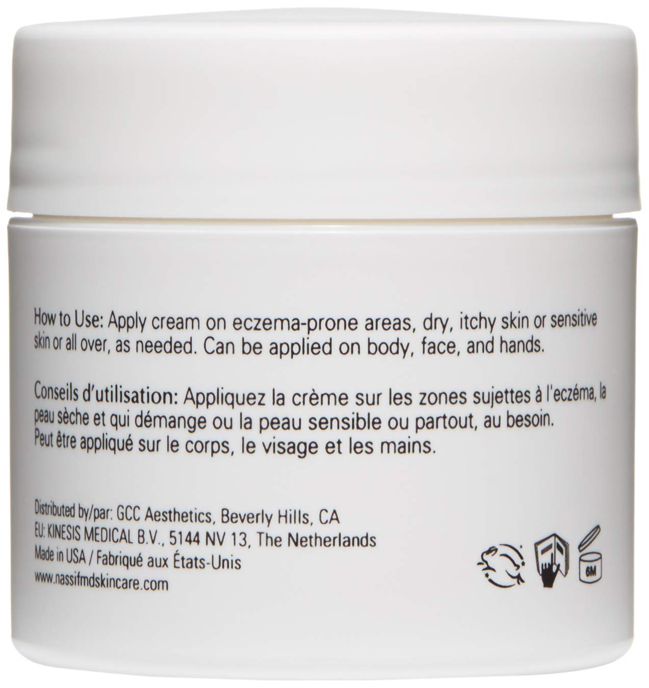 NassifMD Eczema Cream with 1% Colloidal Oatmeal to Relieve Eczema, Ski