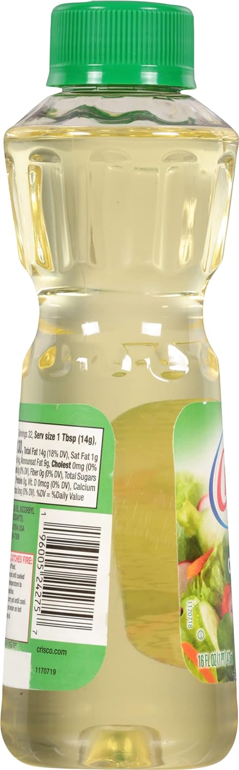 Crisco Canola Oil with Omega-3 DHA, 16 Fluid Ounce : Grocery