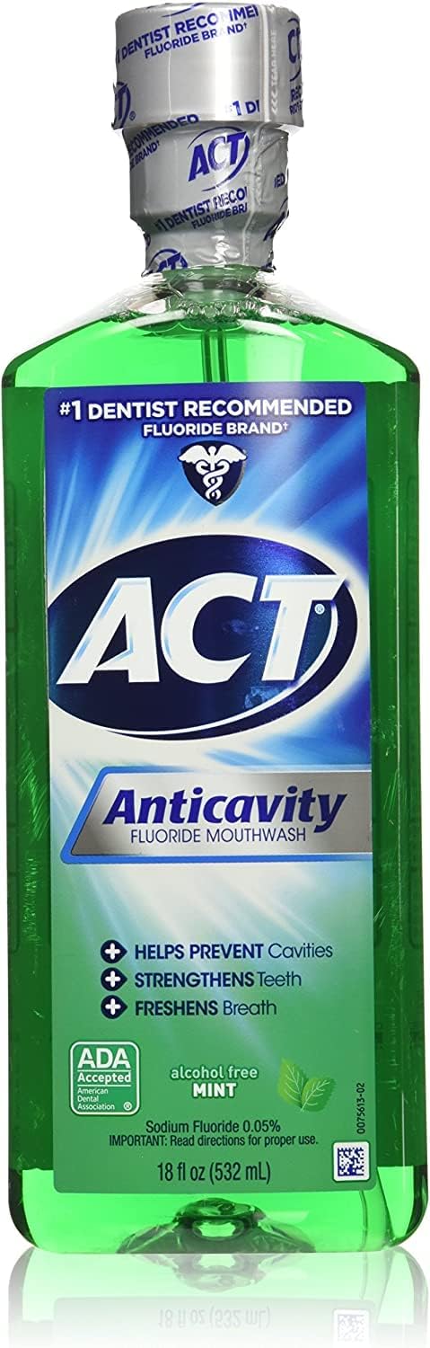 Act Anticavity uoride Mouthwash Mint 18   (Pack of 2)