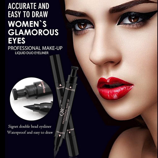 QIC Stamp Eyeliner Pencil Magnetic Eyelashes Long Lasting Waterproof Liquid Eyeliner Fast Dry Eye Beauty Supplies for Women Girls Accessories Gifts